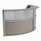 Linea Italia Curved Reception Desk 2 Units, Clear Panel, 124 inW x 49 inD, Ash ZUD316 - alternate 5